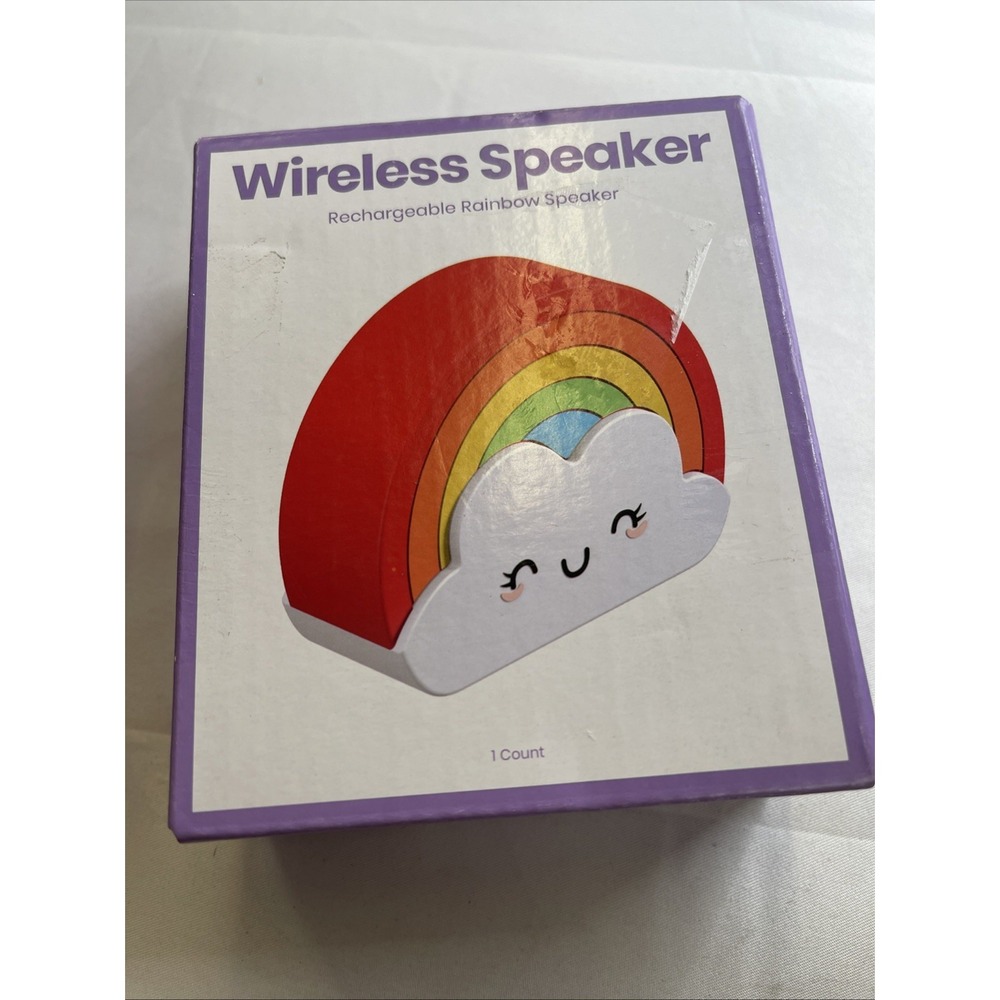 Rainbow & Cloud Wireless Speaker, Rechargeable, Brand New